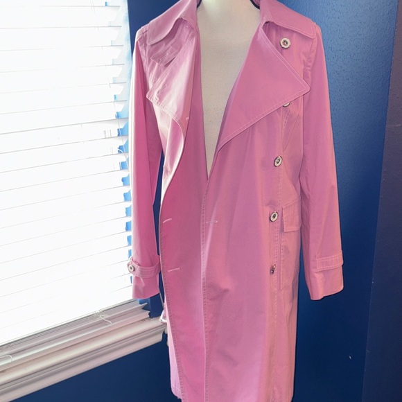 🌸 Anna Sui Pink Trench Coat – Size 8 – Belt Included – EUC - Picture 14 of 16